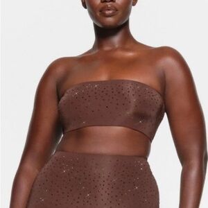 SKIMS x Swarovski Jelly Sheer Crystal Bandeau Top